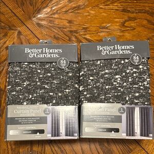 Better Homes And Gardens Black and White Curtain Panel